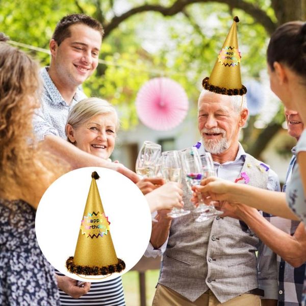 

party hats adorable cone gold stamping birthday hat supplies for kids