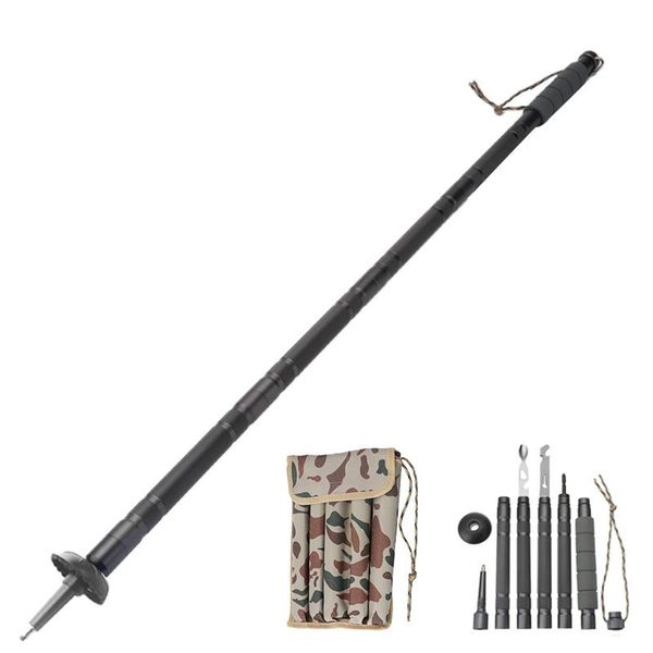

trekking poles 2021 outdoor multifunctional walking sticks aluminium alloy camping hiking stick for