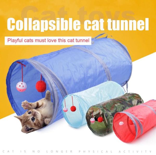

cat toys 8 colors pet supplies ring paper two-way tunnel foldable channel can be stored environmentally friendly toy