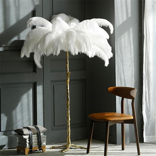 

modern ostrich feather living room led floor lamps living room bedroom modern interior lighting decor floor light standing lamp