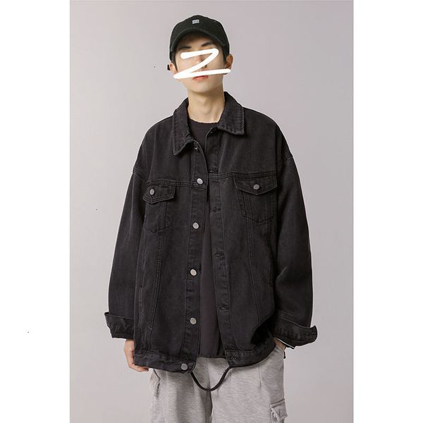 

2021 spring cotton men's fashion casual retro denim jackets mens streetwear hip-hop bomber jacket men m-2xl 8jtd, Black;brown