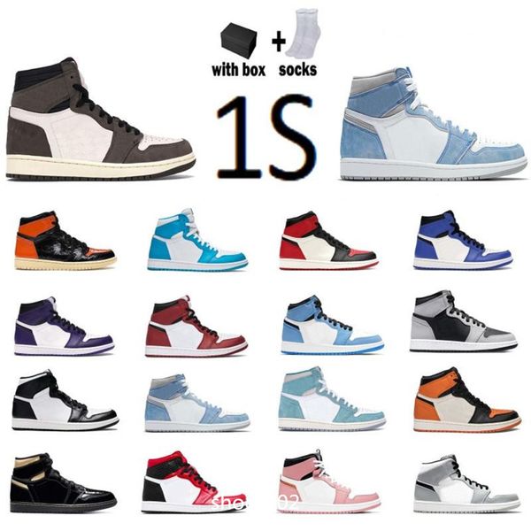 

mens woman shoe basketball shoes 1 1s jumpman women university blue hyper royal obsidian dark mocha paint drip chicago pink sports sneaker t