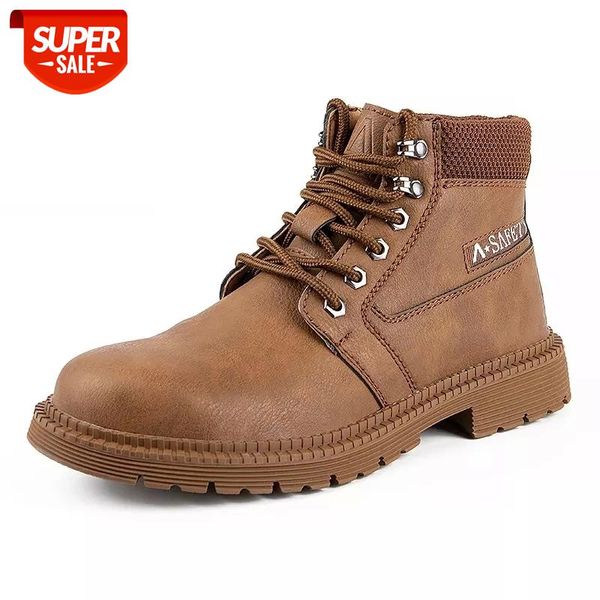 

new winter outdoor men leather boots safety high-ankles boots comfortable safety warm non-slip business men's #4r5w
