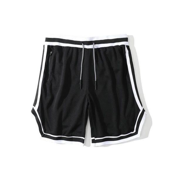 

men's shorts sports pants thin polyester beach five-minute casual loose quick-dry, White;black