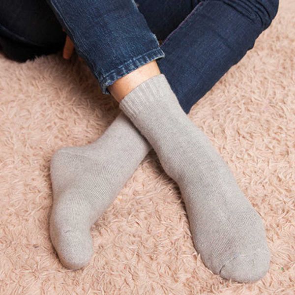 

quality op men kashmir wool sports fat socks black herf winter for male thermics