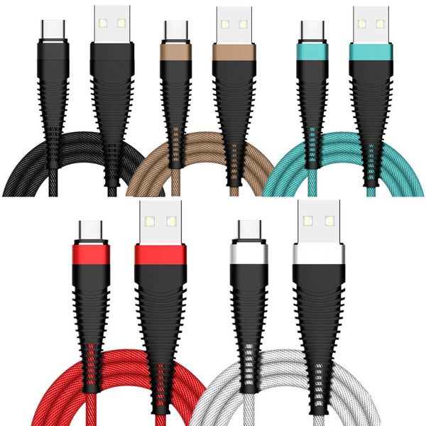 

2a type c micro v8 5pin usb cable 1m 2m 3m 10ft usb charger cables for samsung s7 s8 s9 s10 note 8 9 lg sony android phone