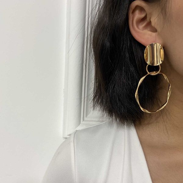 

creative spring new fashion personality exaggeration twisted alloy trend earrings women, Silver