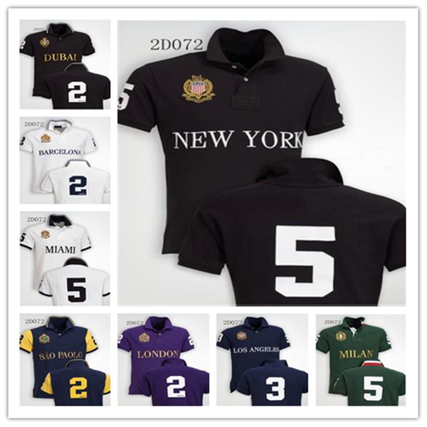 

classic horse racing designer mens polo #010 off luxury short sleeve white summer rl casual fashion embroidery lapel t-shirt, White;black