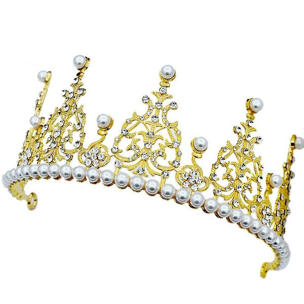 

hair clips & barrettes korean version with makeup wedding crown bride decoration fy19040320, Golden;silver