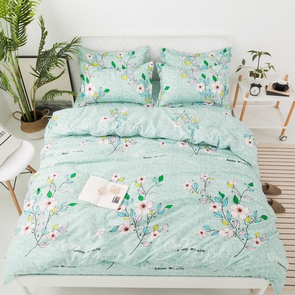 

bedding sets beautiful flower 3/4pcs bed cover set cartoon duvet sheets and pillowcases comforter twin  king