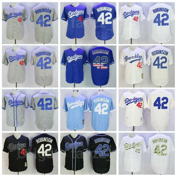 

retro 42 jackie robinson 1955 vintage baseball jersey retire team cool base blue white grey beige black all stitched flexbase pullover excel, Blue;black