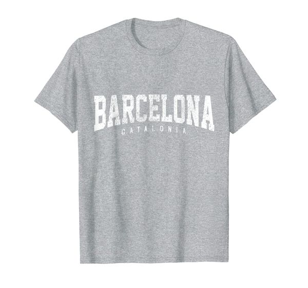 

barcelona - spain travel souvenir gift t-shirt, White;black