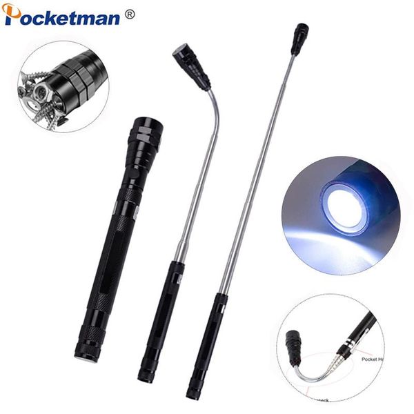 

flashlights torches magnetic led portable torch flexible head with a magnet 3 lamp pick up tool