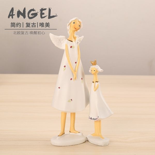 

mother daughter fairy home resin set window crafts angel decoration gifts
