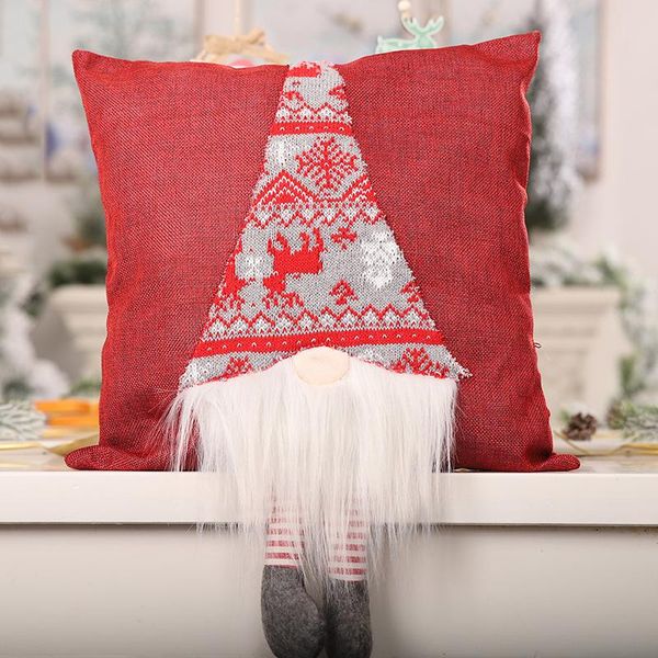 

pillow case 2021 christmas snowman with beard cover 38*38cm years eve party supplies santa claus