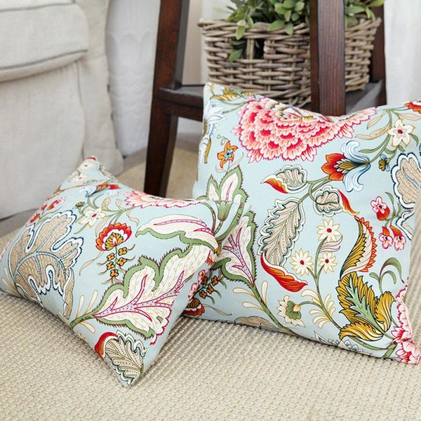 

cushion/decorative pillow american country cushion cover flower print case christmas decorations for home cotton sofa cov