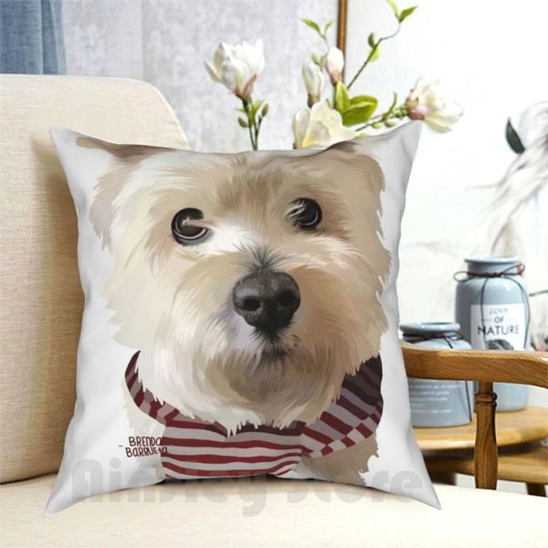 

pillow case westie printed home soft throw animal animals dog dogs doggo doggy cute