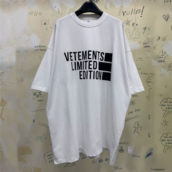 

2021 new vetmenu limited edition men's t-shirt summer 1:1 version vetements t soon printed vtm short-sleeve rqoc, White;black