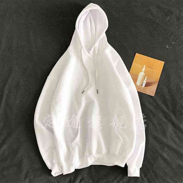 

dingtu solid color sweater men's summer spring and autumn style season thin hoodie trend loose couple sports, Black