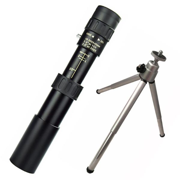

telescope & binoculars high power monocular with holder outdoor 10-300x40 zoom
