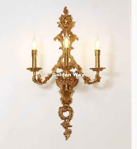 

french style led copper wall lamps for bedroom bedside lamp w42cm h75cm holtel corridor indoor decora lighting murale luminaire