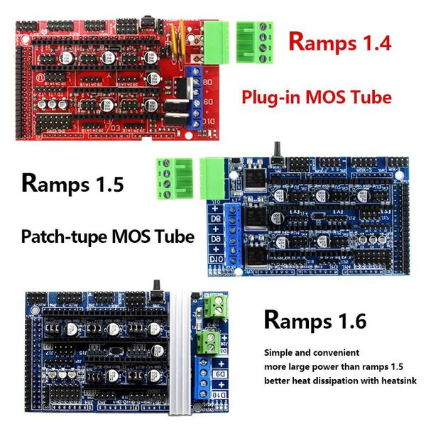 

integrated circuits ramps 1.6 expansion control panel with heatsink and 1.4 1.5 for arduino 3d printer board
