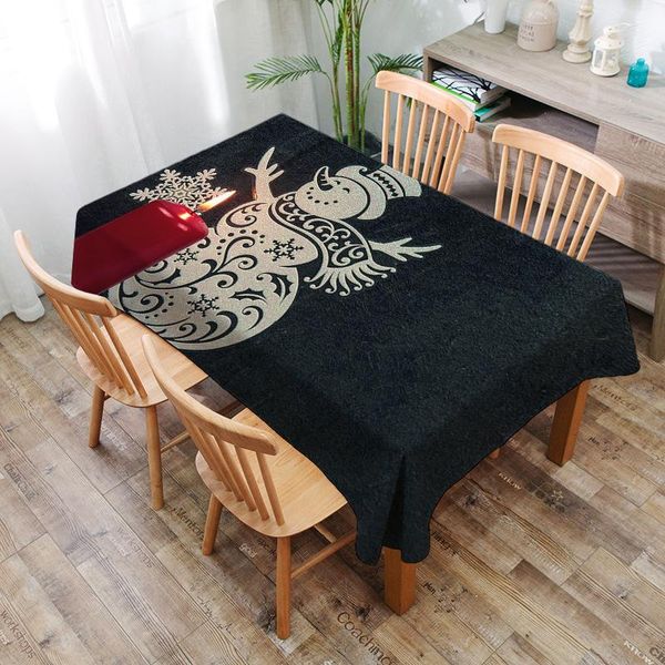 

table cloth christmas snowman pattern tablecloth waterproof rectangular wedding dinning coffee cover kitchen home decor