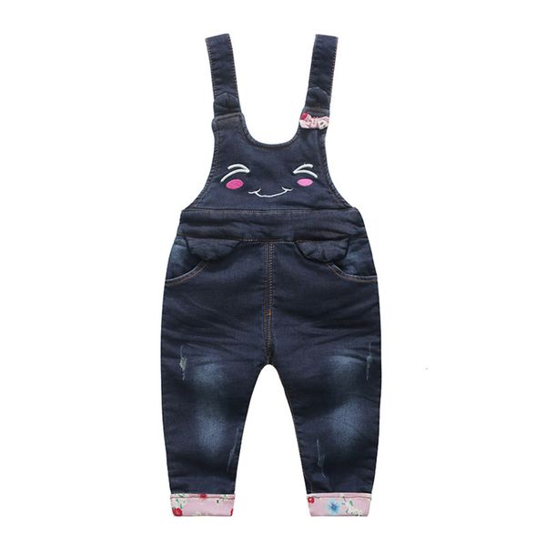 

clothing korean new children's jeans carrying baby winter plush pants, Blue