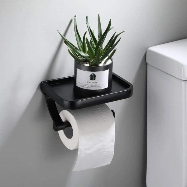 

toilet paper holders stainless steel holder bathroom wall wc phone shelf towel roll accessories