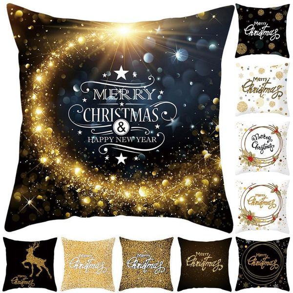 

pillow case santa claus elk cushion cover pillowcase sofa christmas covers decorative noel natal 2021