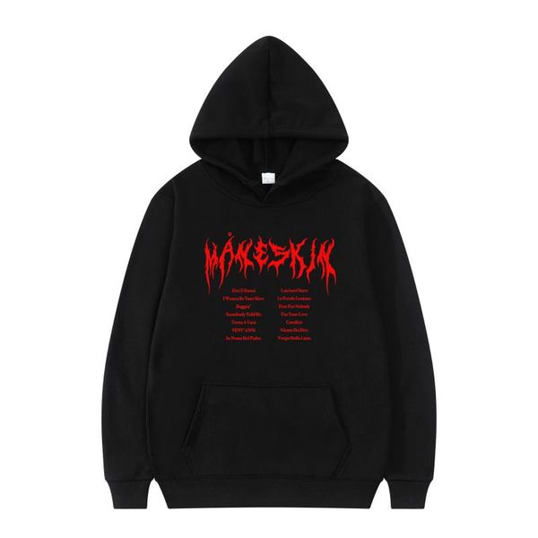 

men's hoodies & sweatshirts 201 fashion cartoon maneskin cotton wears retro oversized harajuku long sleeve hoodie sweatshirt couple clo, Black