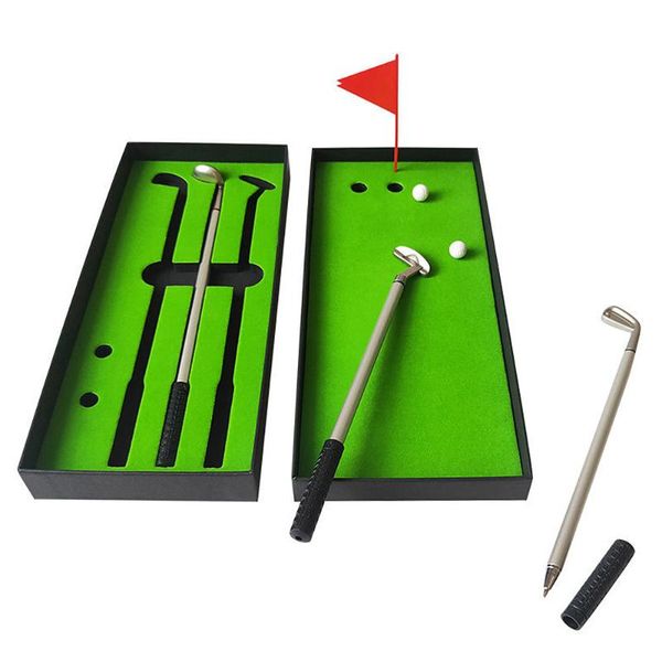 

complete set of clubs deskgolf pen toy portable tableballpoint flag mini desk games creative gifts