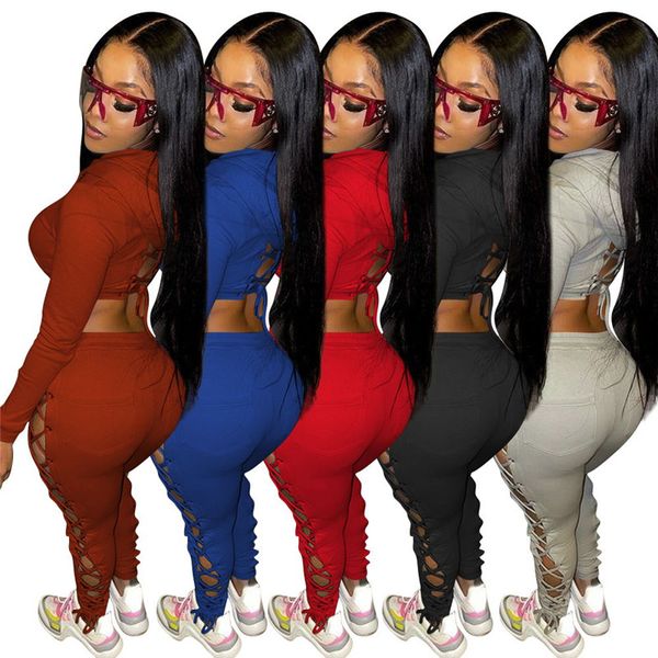 

women's two piece pants bulk lots wholesale items casual sport set womens long sleeve hoodie outfits tracksuit clothing m7411 by dhl, White