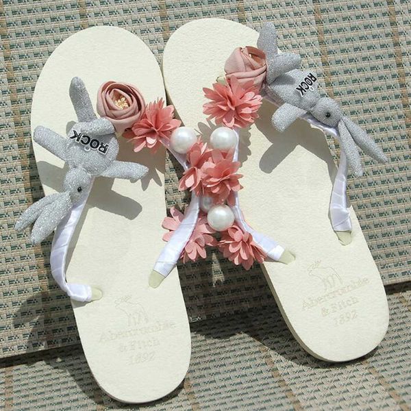 

summer flip flops bath fashion women's flower clip toe non-slip wedges beach slippers indoor & outdoor casual shoe xx457 210625, Black
