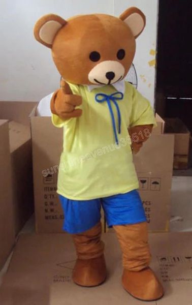 Halloween-Teddybär-Maskottchen-Kostüm, hochwertiges Cartoon-Tierthema, Charakter, Karneval, Unisex, Erwachsene, Größe, Weihnachten, Geburtstag, Party, ausgefallenes Outfit
