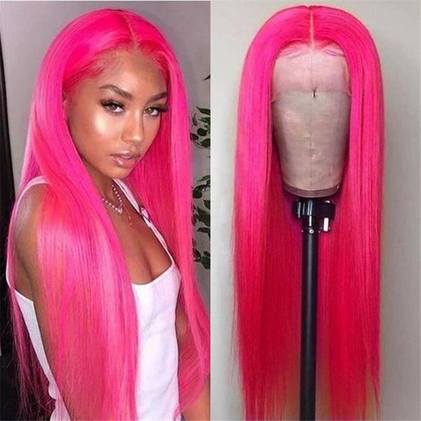 

lace wigs straight ginger front wig orange colored human hair bone frontal pink remy for women pre plucked, Black;brown