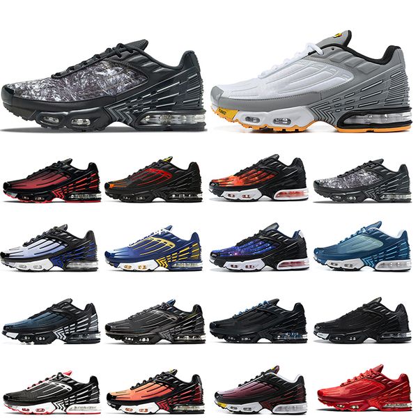 

2022 tn plus 3 tuned running shoes mens betrue silver red hyper blue crimson trainers sports walking jogging, White;red