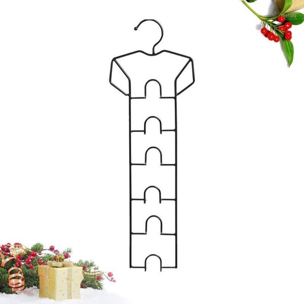 

multi-layer clothes hanger multi-functional creative scarf necktie belt organizer - type a (black) storage bottles & jars