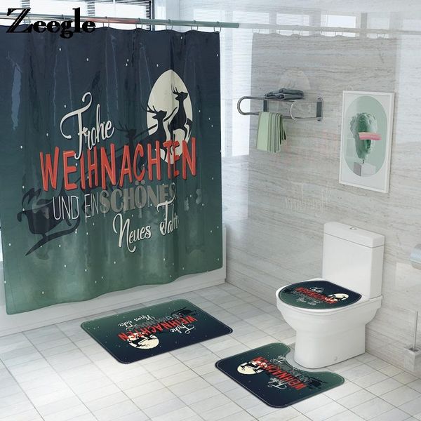 

bath mats christmas print mat and shower curtain set anti slip waterproof rug in the bathroom toilet seat cushion with foot