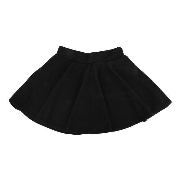 

skirts mini skirt fashion unique cotton blend women's stretch waist plain skater flared pleated high 2021, Black
