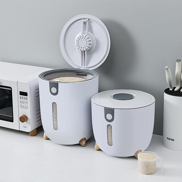 

storage bottles & jars 10kg kitchen rice box collection bucket insect-proof moisture-proof sealed cylinder grain food household tank
