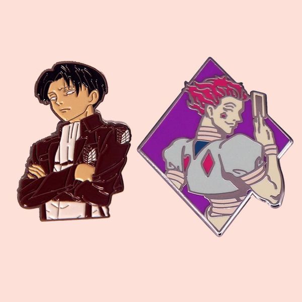 

pins, brooches zf3392 anime hunterxhunter hard enamel pin badge backpack bag collar lapel pins decoration jewelry gifts for friend, Gray