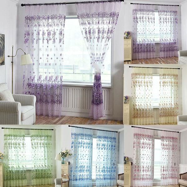 

curtain & drapes flower embroidered romantic living room bedroom curtains wedding luxury store decoration