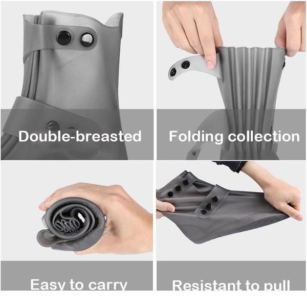 

new pvc waterproof shoe cover reusable sile cover rain boots set non-slip fishing rain boots lightweight sh jllaqh