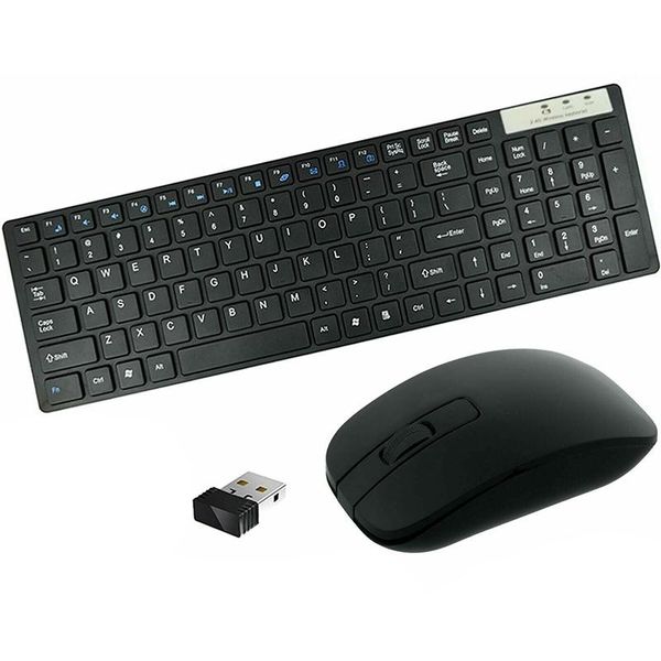 

keyboard mouse combos slim 2.4g wireless and cordless combo protable set for pc lapnotebook tv
