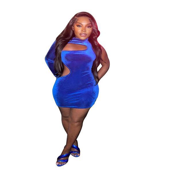

casual dresses women blue solid mini dress autumn one shoulder velvet short ladies vestidos femme, Black;gray