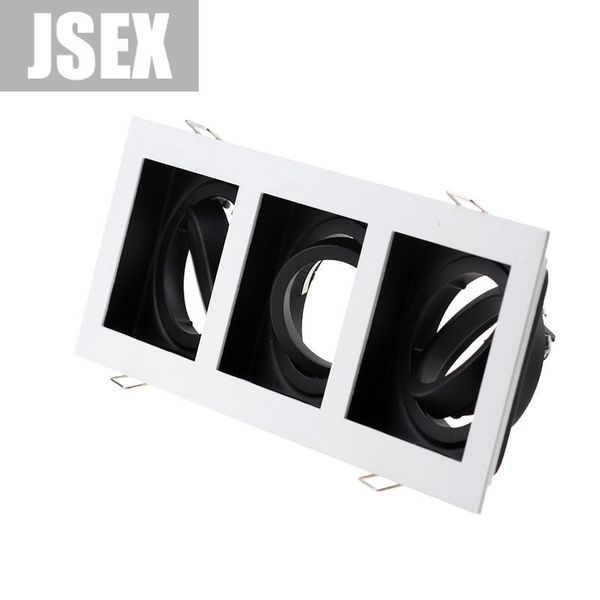 

spotlights square white recessed led ceiling light spotlight fixture gu10 mr16 lampholder downlight fitting adjustable frame housing fixed