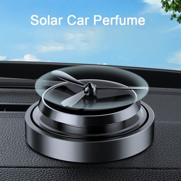 

car perfume holder solar rotating solid air freshener