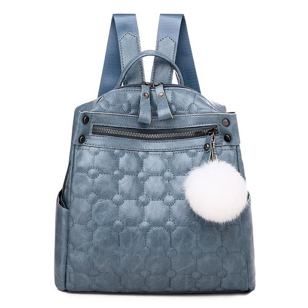 

backpack style embroidered women's bag korean shoulder texture lingge travel