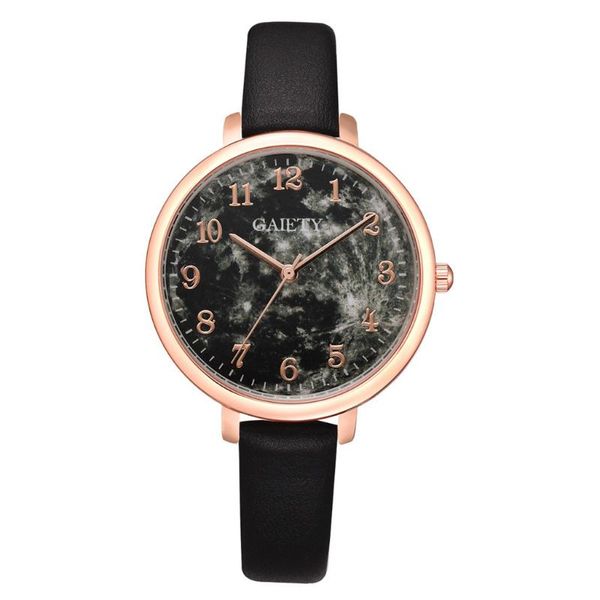 

wristwatches fashion women leather casual watch luxury analog quartz fine strap wristwatch digital dial round clocks 2021 m5, Slivery;brown